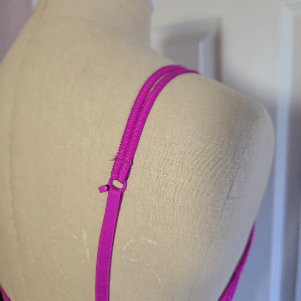 Victoria's Secret Magenta Pink‎ Covertible Bra Size 36 B PINK Lace Lingerie